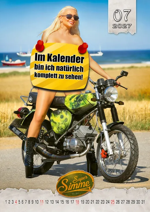 Super Simme 2027 – Juli mit getunter Simson an der Küste